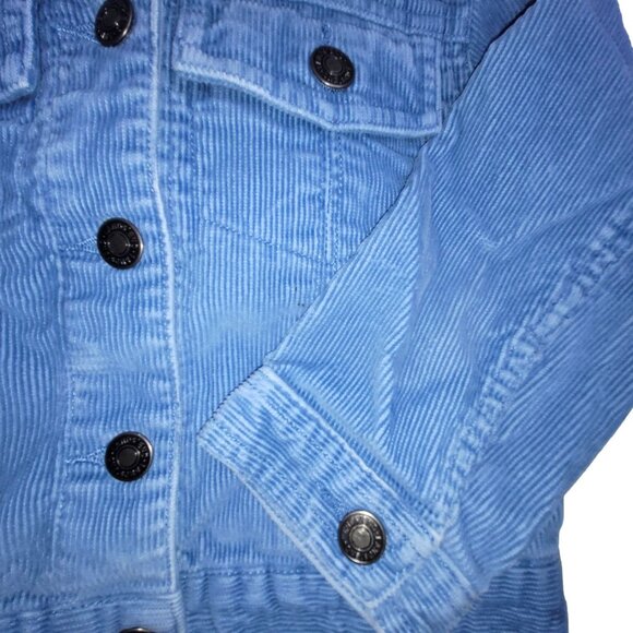 Lands' End Childs Corduroy Trucker Jacket Kids Size S(4) Blue Button-Front - Picture 4 of 11